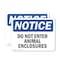 Signmission Do Not Enter Animal Enclosures OSHA Notice Sign, Vinyl Decal, 10in W x 7in L, 2PK OS-2PACK-NS-D-710-L-11156 - alternate 1